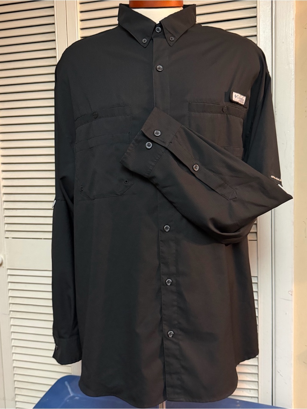COLUMBIA PFG  Size XXL  Black Vented Fishing